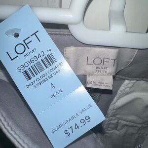 LOFT Outlet Women’s Petite Khaki Bottoms - Gray